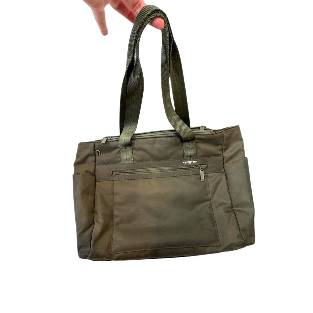 Hedgren Achiever Executive Travel Tote Olive Green Laptop Sustainable
